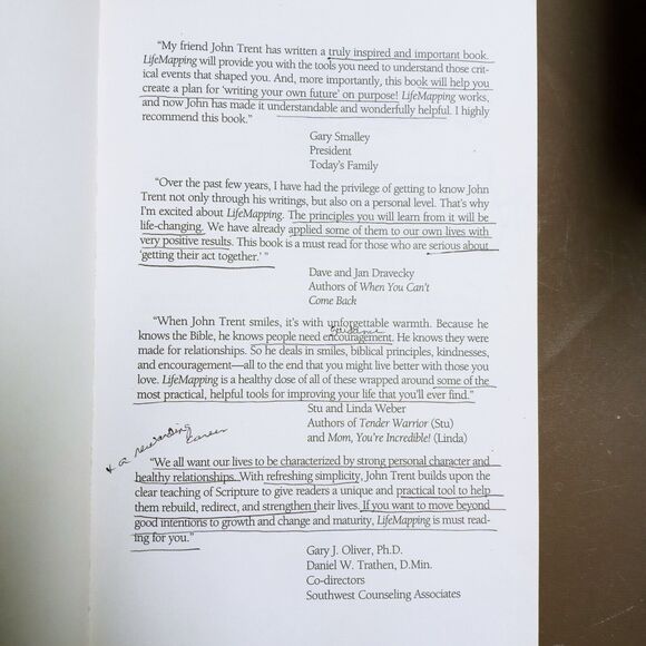 Life Mapping Workbook Overcoming Past Present Future Self Help Guide John Trent - Picture 7 of 10